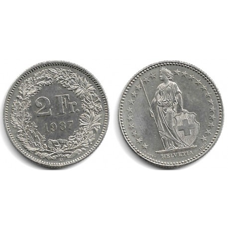 (21a.3) Suiza. 1987B. 2 Francs (MBC)