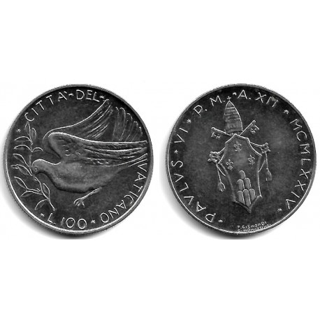 (122) Ciudad del Vaticano. 1974. 100 Lira (SC)
