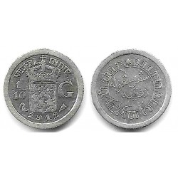 (311) Indias Holandesas. 1912. 1/10 Gulden (MBC)