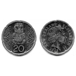 (118a) Nueva Zelanda. 2008. 20 Cents (EBC)