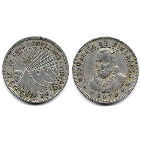 (18.3) Nicaragua. 1974. 25 Centavos (BC+)