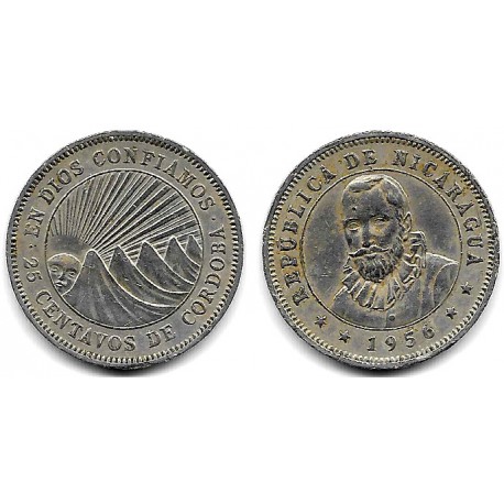 (18.1) Nicaragua. 1956. 25 Centavos (MBC-)