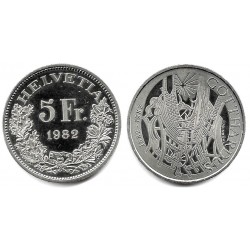 (61) Suiza. 1982. 5 Francs (EBC+)