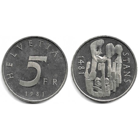 (60) Suiza. 1981. 5 Francs (EBC+)