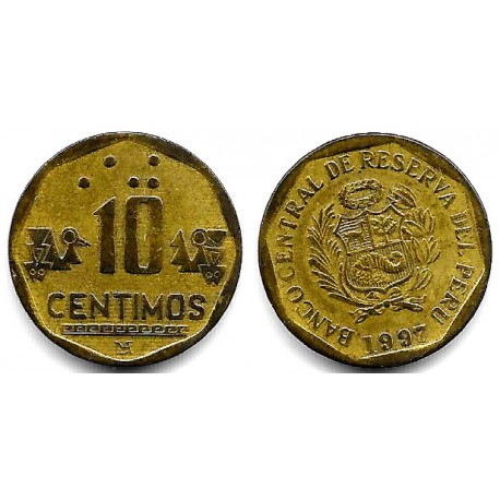 (305.2) Perú. 1997. 10 Céntimos (BC+)