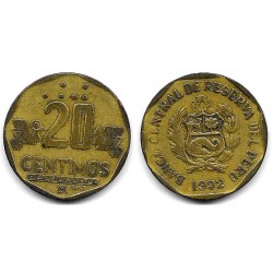 (306.1) Perú. 1992. 20 Centimos (BC)