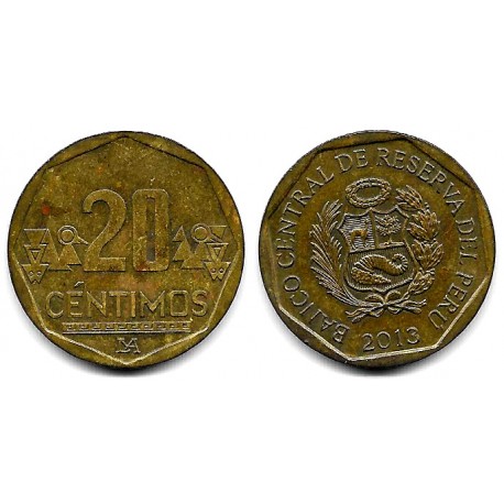 (306.4) Perú. 2013. 20 Centimos (BC+)