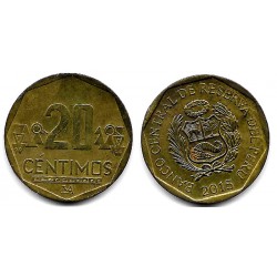 (306.4) Perú. 2015. 20 Centimos (BC+)