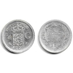 (312) Indias Holandesas. 1929. ¼ Gulden (EBC) (Plata)