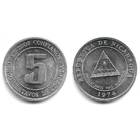 (28) Nicaragua. 1974. 5 Centavos (SC)