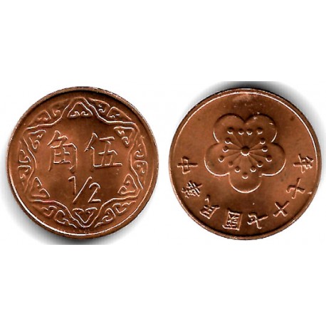 (Y550) Taiwán. 1988(77). ½ Yuan (SC-)