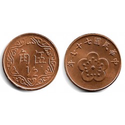 (Y550) Taiwán. 1988(77). ½ Yuan (SC-)