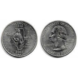 (343) Estados Unidos de América. 2003(D). Quarter Dollar (SC) Illinois