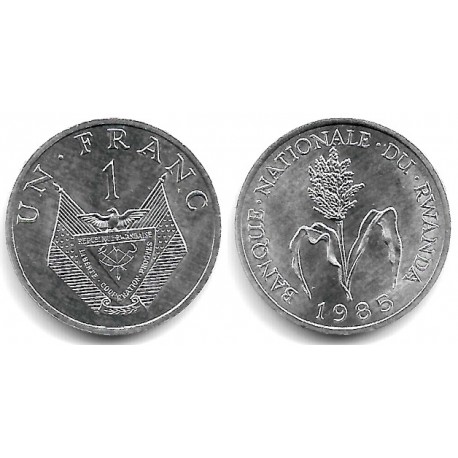 (12) Ruanda. 1985. 1 Franc (SC)