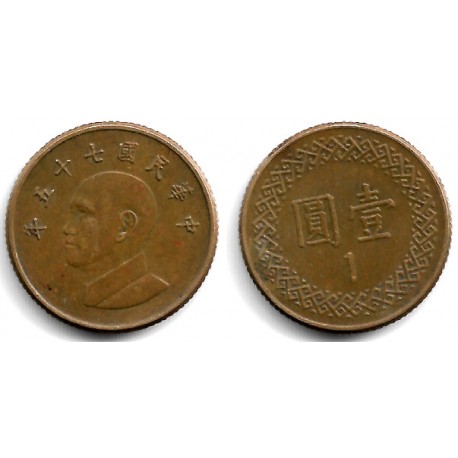 (Y551) Taiwán. 1986(75). 1 Yuan (MBC)