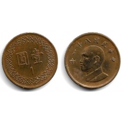 (Y551) Taiwán. 1992(81). 1 Yuan (MBC)