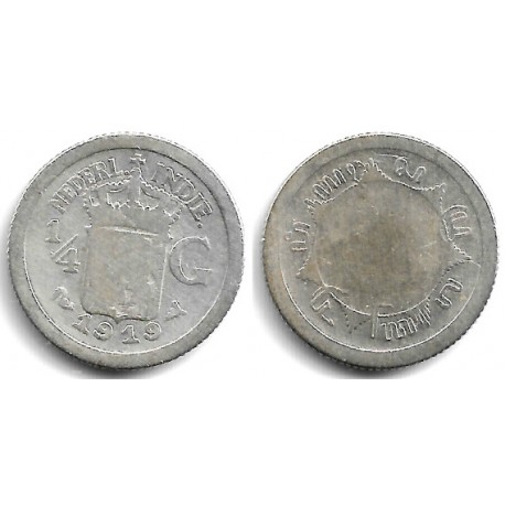 (310) Indias Holandesas. 1919. ¼ Gulden (RC) (Plata)