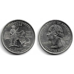 (384) Estados Unidos de América. 2000(D). Quarter Dollar (EBC) Massachussetts