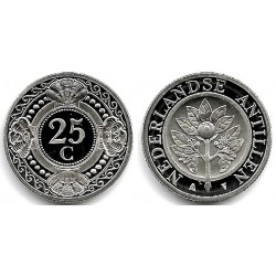 (35) Antillas Neerlandesas. 2013. 25 Cents (SC)