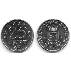 (11) Antillas Neerlandesas. 1977. 25 Cents (SC)