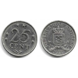 (11) Antillas Neerlandesas. 1976. 25 Cents (MBC)