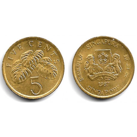 (50) Singapur. 1987. 5 Cents (EBC)