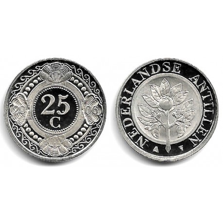(35) Antillas Neerlandesas. 2006. 25 Cents (SC)