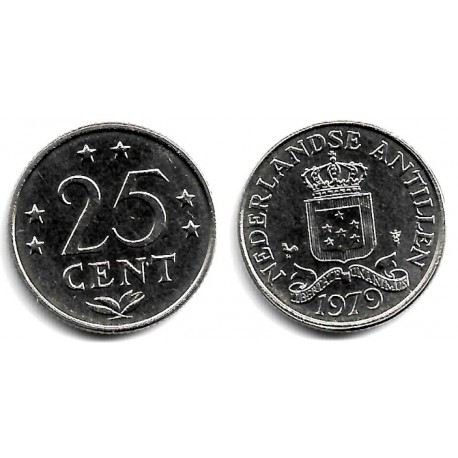 (11) Antillas Neerlandesas. 1979. 25 Cents (SC)
