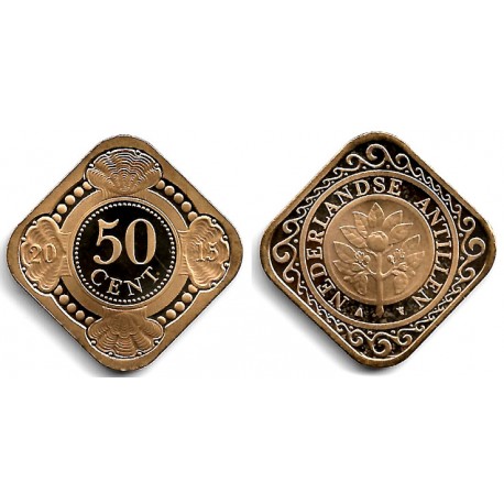 (36) Antillas Neerlandesas. 2015. 50 Cents (SC)