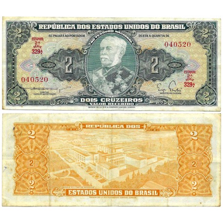 (157Aa) Brasil. 1956-58. 2 Cruzeiros (BC+)