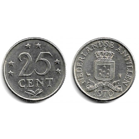 (11) Antillas Neerlandesas. 1970. 25 Cents (MBC)