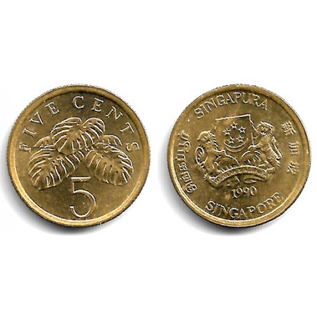 (50) Singapur. 1990. 5 Cents (SC-)