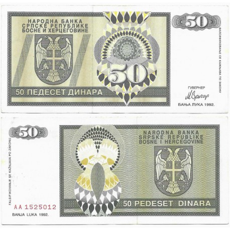 (134) Bosnia-Hercegovina. 1992. 50 Dinara (MBC+/MBC)