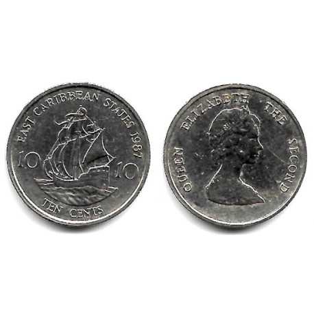 (13) Estados Orientales Caribeños. 1987. 10 Cents (MBC)