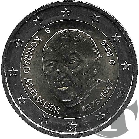 Alemania. 2026(G). 2 Euro (SC) Konrad Adenauer