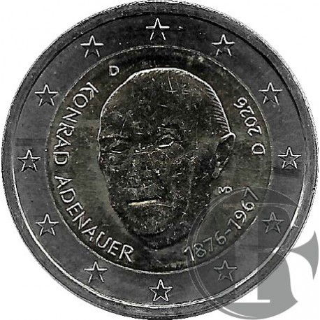 Alemania. 2026(D). 2 Euro (SC) Konrad Adenauer
