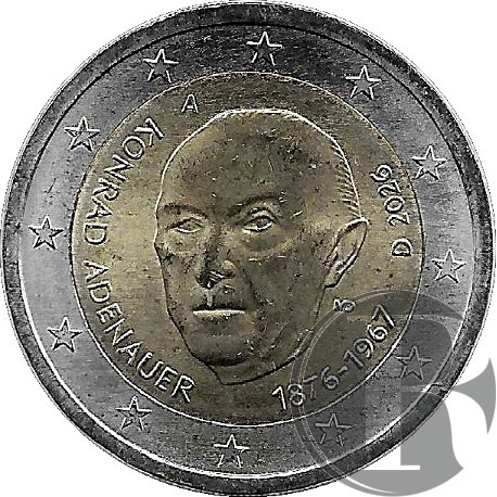 Alemania. 2026(A). 2 Euro (SC) Konrad Adenauer
