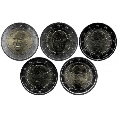 Alemania. 2026(ADFGJ). 2 Euro (SC) Konrad Adenauer