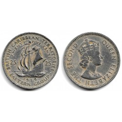 (6) Estados Orientales Caribeños. 1959. 25 Cents (BC+)