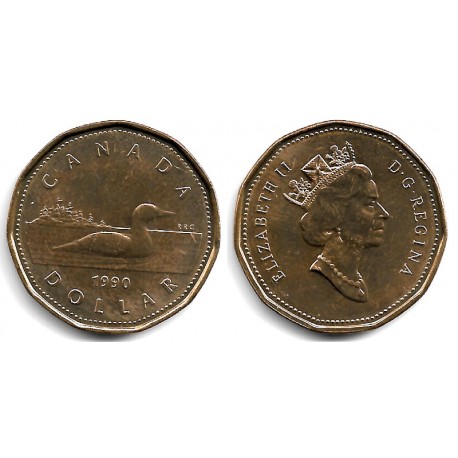 (186) Canadá. 1990. 1 Dollar (EBC+)