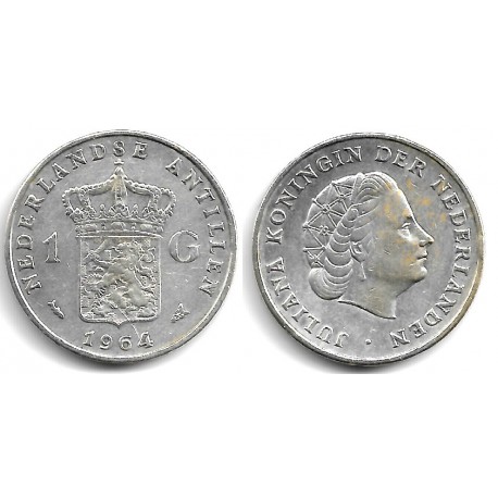 (2) Antillas Neerlandesas. 1964. 1 Gulden (MBC/MBC-) (Plata)