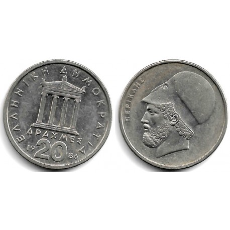 (133) Grecia. 1986. 20 Drachma (MBC+)