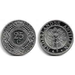 (35) Antillas Neerlandesas. 2004. 25 Cents (SC)