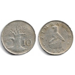 (3) Zimbabue. 1997. 10 Cents (MBC-)