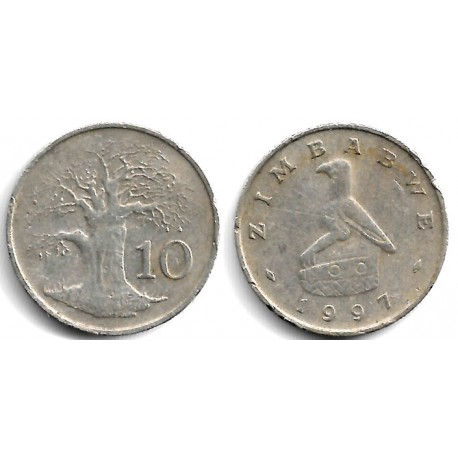 (3) Zimbabue. 1997. 10 Cents (MBC-)