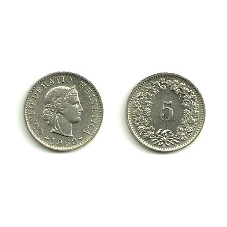(26) Suiza. 1968. 5 Rappen (EBC)