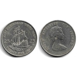 (14) Estados Orientales Caribeños. 1997. 25 Cents (MBC+)