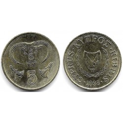(55.3) Chipre. 1993. 5 Cents (SC)