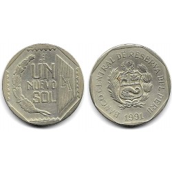 (308.1) Perú. 1991. 1 Nuevo Sol (MBC)