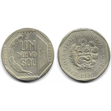(308.1) Perú. 1991. 1 Nuevo Sol (MBC)